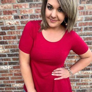 Zeanna Fresh Feels Top in Red Size Large